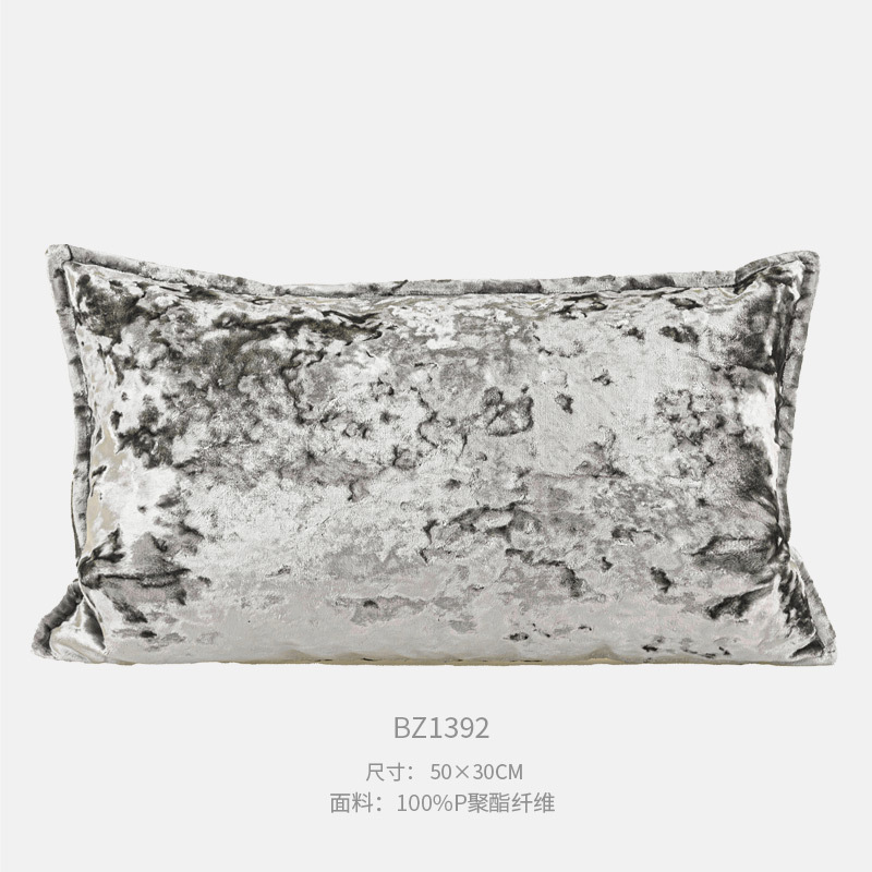 氷花絨腰枕クッション30x50cm多色軽量高級ソファクッション客間寝室快適枕カバー|undefined