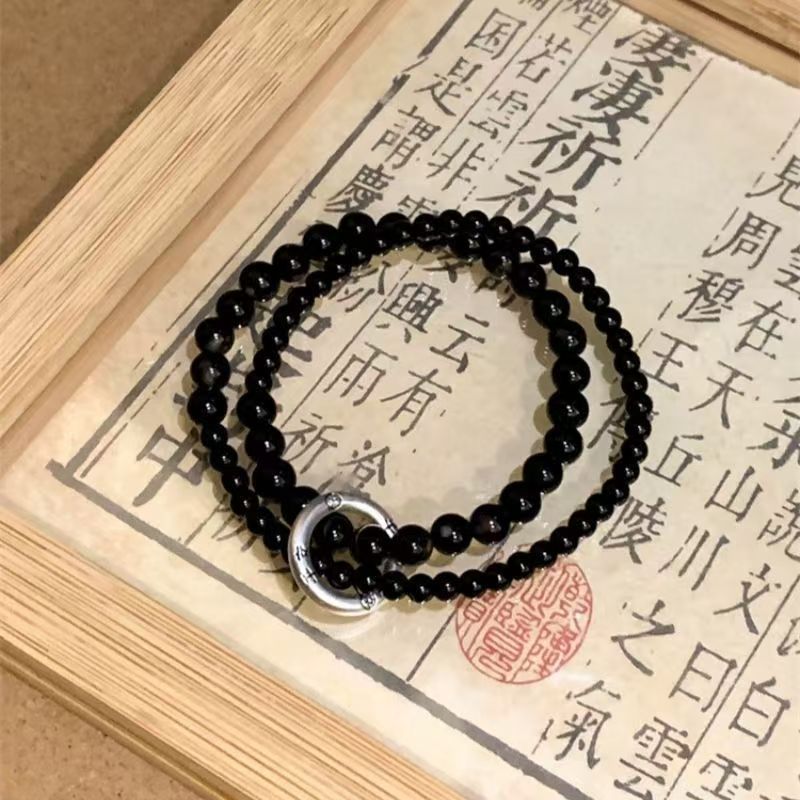 新中式叠带手链山鬼花钱钱袋祥云长命锁手串高颜值百搭简约轻奢|undefined