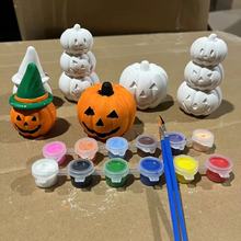 万圣节道具橱窗摆件南瓜石膏娃娃 DIY香薰石膏蜡烛万圣节装饰摆件