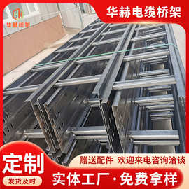 梯式电缆桥架200*100镀锌防火喷塑热浸锌梯形桥架不锈钢电缆桥架