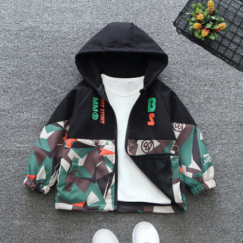 Handsome boys' camouflage jackets for small and medium-sized children 2024 spring children's casual windbreaker jackets baby trendy children's clothing