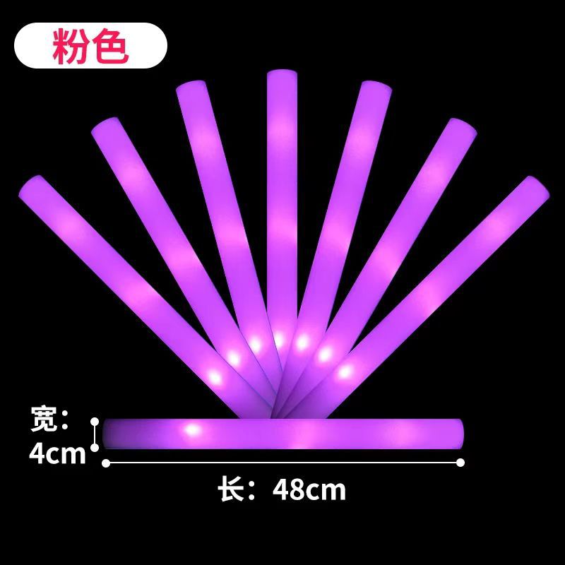 Coloridas esponjas transfronterizas varillas fluorescentes concierto varillas fluorescentes de apoyo festival de música impresión de logotipo varillas fluorescentes