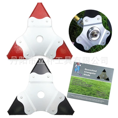 Triangular Sawtooth Lawn Mower Blade Quenched Manganese Steel Lawn Trimmer Mower Head Garden Accessories Cutting Sharp