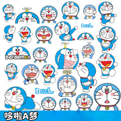Doraemon Car Sticker, Tinny Cat Cartoon Car Decal Scratch Covering Vehicle Body Electric Bike Scratch Concealer Decal