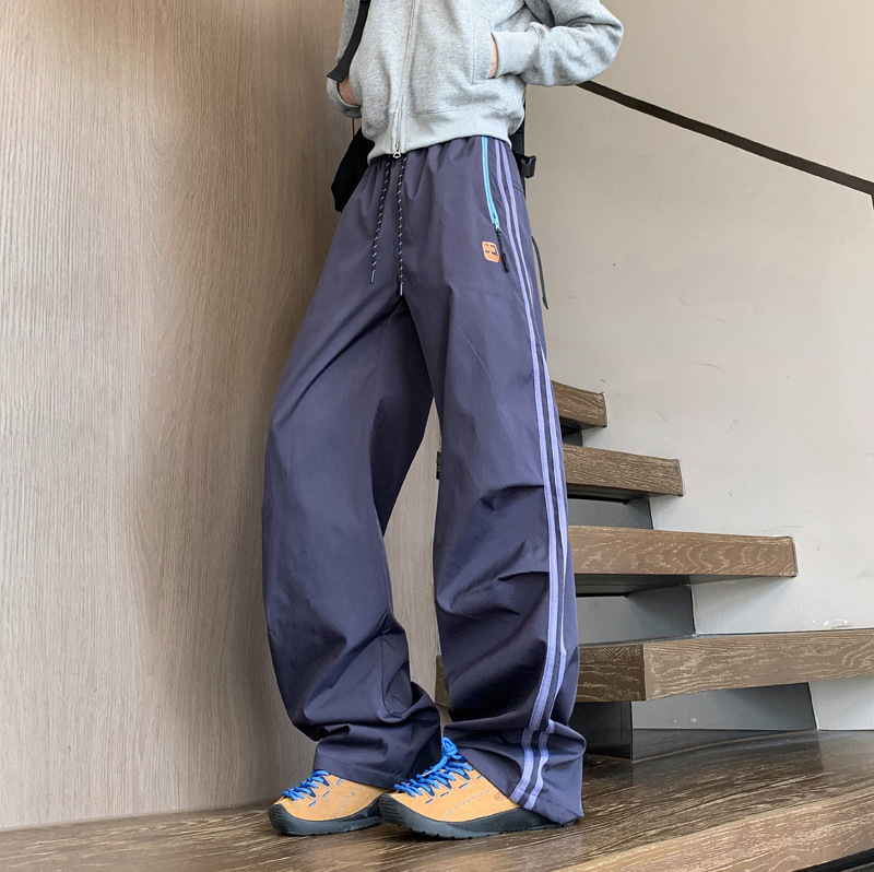 2025 New Autumn and Winter Straight-Leg Autumn 2025 New Mid-Waist Casual Sweatpants Slimming Petite Wide-Leg Pants for Men