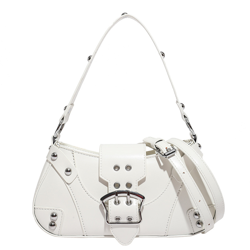 Bolso de locomotora de mujer nueva moda transfronteriza bolso de hombro remachado de moda alta textura exquisita versátil bolso de hombro