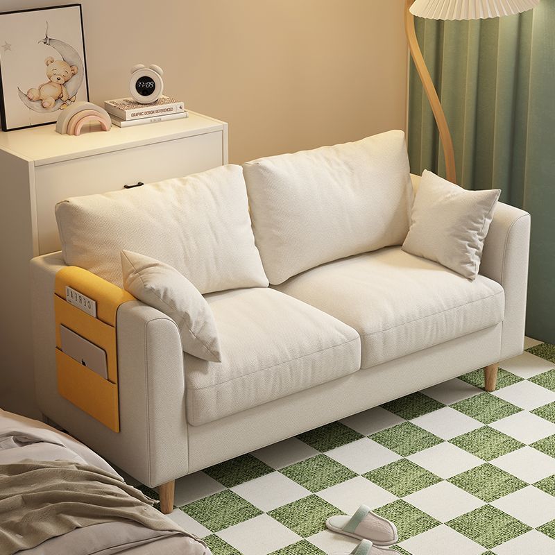 Sofa Small Apartment Nordic Simple Modern Bedroom Rental Room Simple Internet Popular Double Three-Person Living Room Fabric Sofa 2