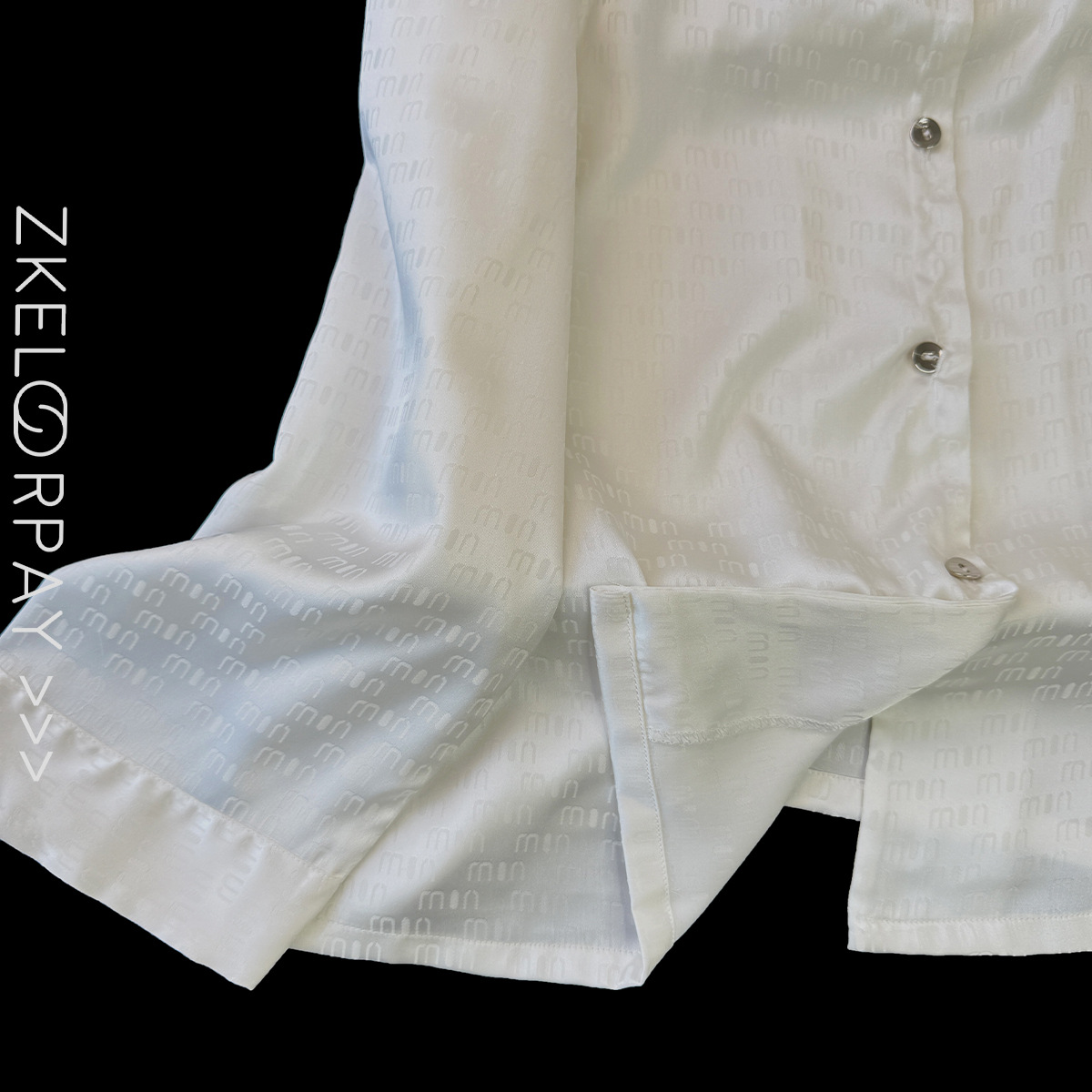 Luxuriöser Paarpyjama aus Eisseide, hochwertiger, dünner Jacquard-Satin mit Strasssteinen, für Frühling und Herbst, Herren- und Damen-Homewear_voghion.com