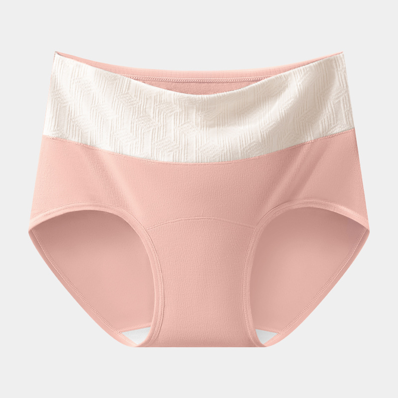 Ladies de cintura alta, algodón de algodón puro, antibacteriano, sin costuras, abdomen, caderas, barriga pequeña, pantalones cortos para niñas, talla grande, refrescante