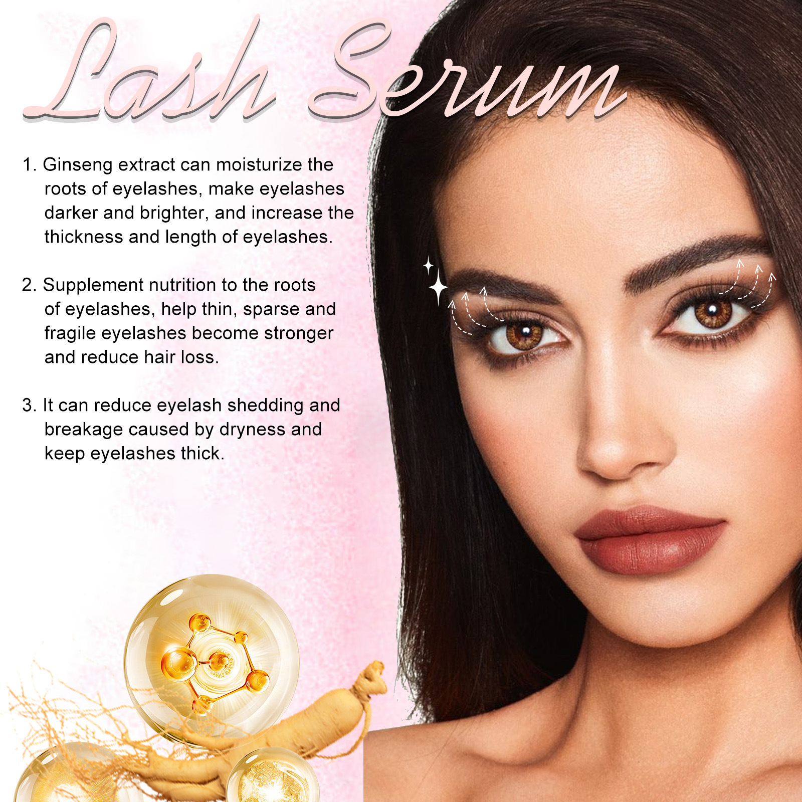 Eyelash care solution gently moisturizes, thickens, elongates eyelas, naturally curling and beautifying_voghion.com