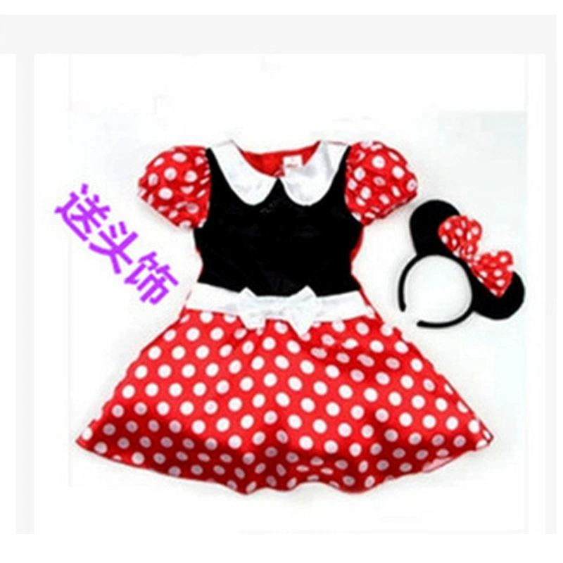 Новый модный костюм для девочек Микки платье шоу костюм Хэллоуина Сочельник костюм цветочницы Минни шоу костюм