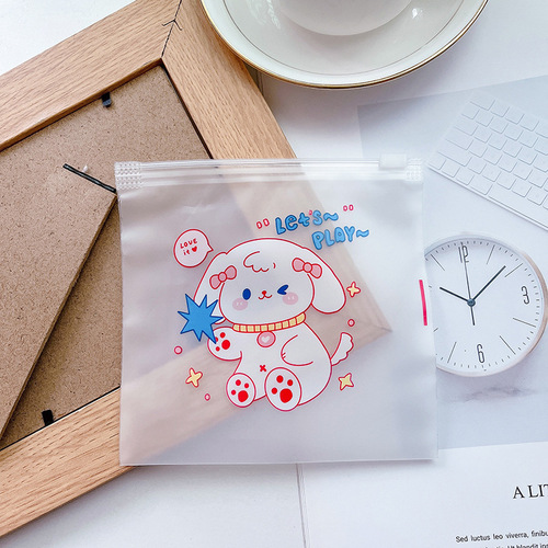 Cartoon candy bag cute snack zipper bag sealed jewelry small underwear candy biscuit packaging bag bag