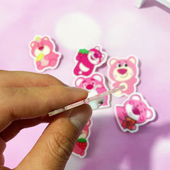 New Cute Strawberry Bear Cartoon Acrylic Brooch Personalized Badge Wholesale Patch Clothing Accessories Brooch