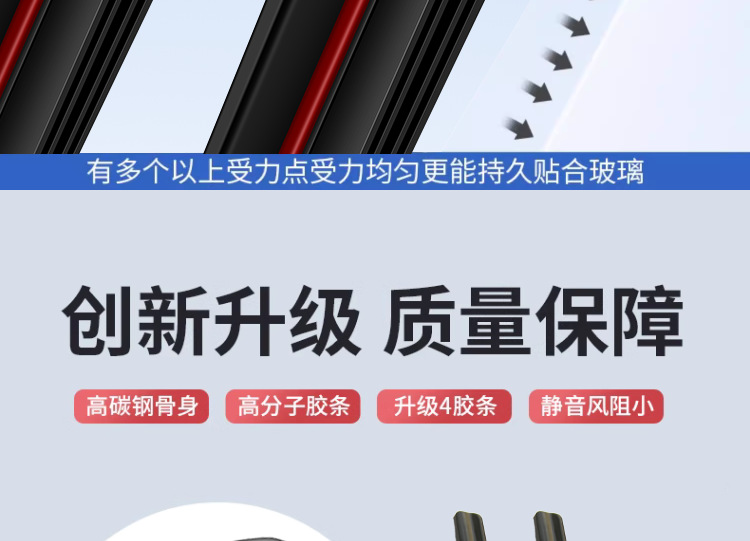 Suitable for Four-Layer Rubber Strip Car Wipers, Original Boneless Universal Car Dual Rubber Strip Original Special Wipers
