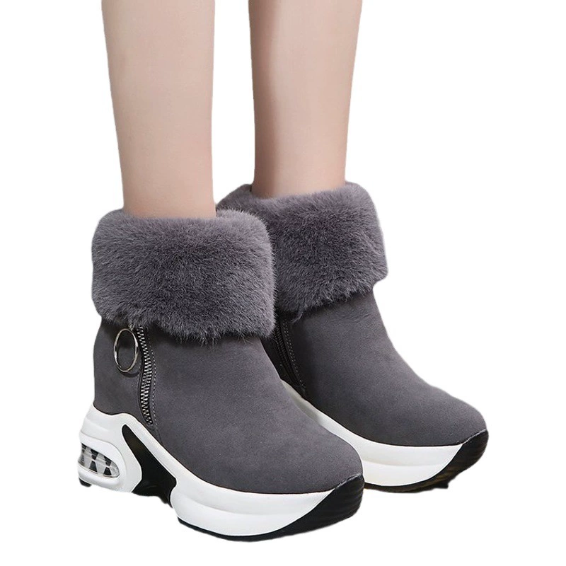Зимние сапоги женские 2023, новые зимние короткие сапоги в Корейском стиле Fool, теплые увеличенные хлопковые сапоги на флисовой подкладке, модные сапоги на флисовой подкладке