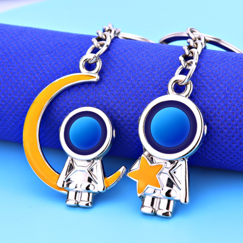 New Space Style Liquid Bear Keychain Astronaut Science Education Schoolbag Hanging Bag Couple Pendant