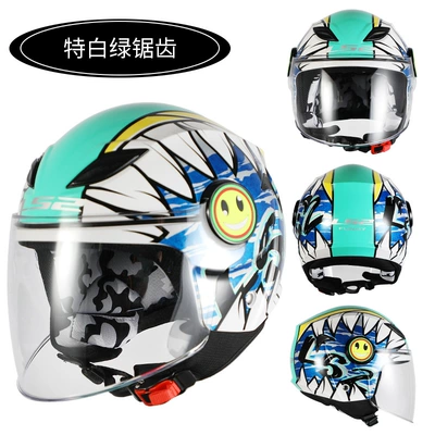 Motosiklet kaskı (dəbilqə), seasons warm helmet protection winter - of602-extra-whitegreen-sawtooth-s