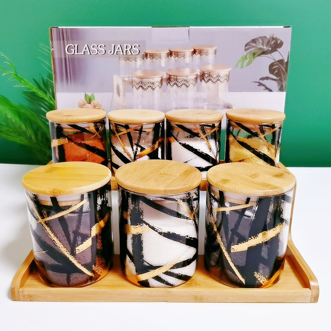 Fábrica directa transfronteriza dedicada para el Comercio exterior Exportación de vidrio cilíndrico sazonador tarro de almacenamiento