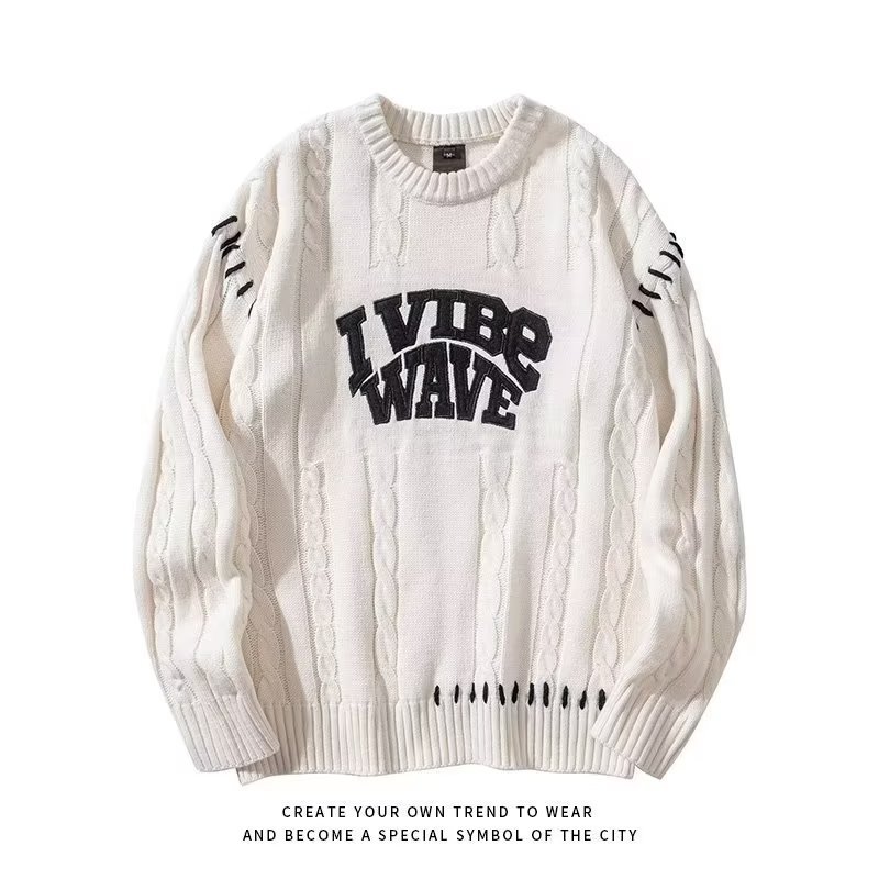 Tendencia otoño e invierno suéter grueso hombres versión coreana suéter de punto japonés suelto invierno ins estilo Hong Kong abrigo de suéter perezoso