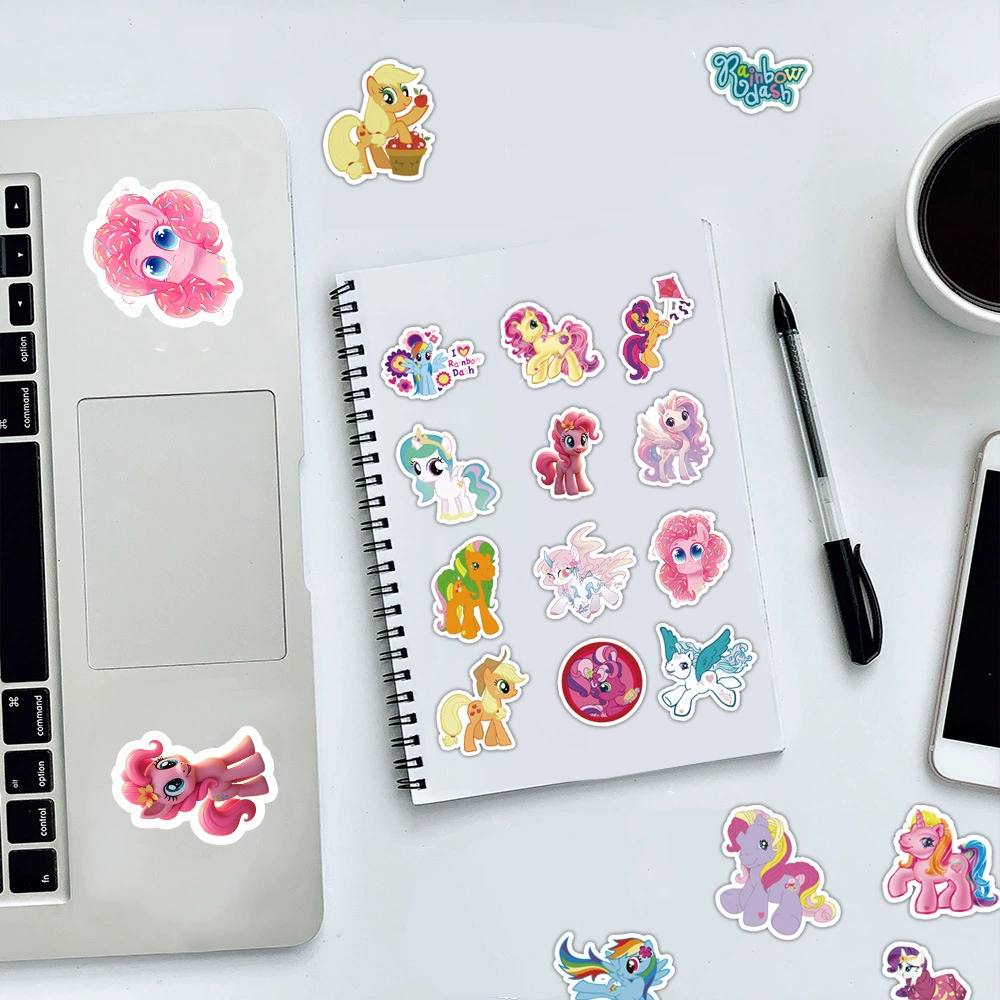 50 штук наклейки My Little Pony водонепроницаемая канцелярия чехол для мобильного декоративные наклейки оптом кросс-бордер