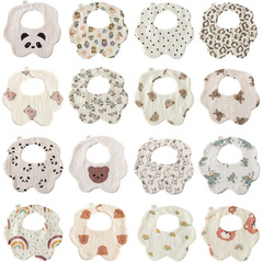 Gauze newborn saliva bag baby bib infant bib cotton saliva towel baby class A pure cotton bib