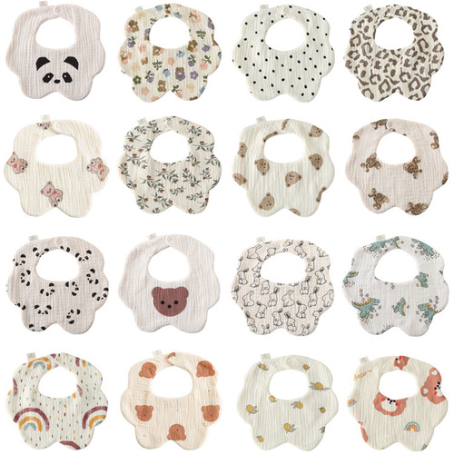 Gauze newborn saliva bag baby bib infant bib cotton saliva towel baby class A pure cotton bib
