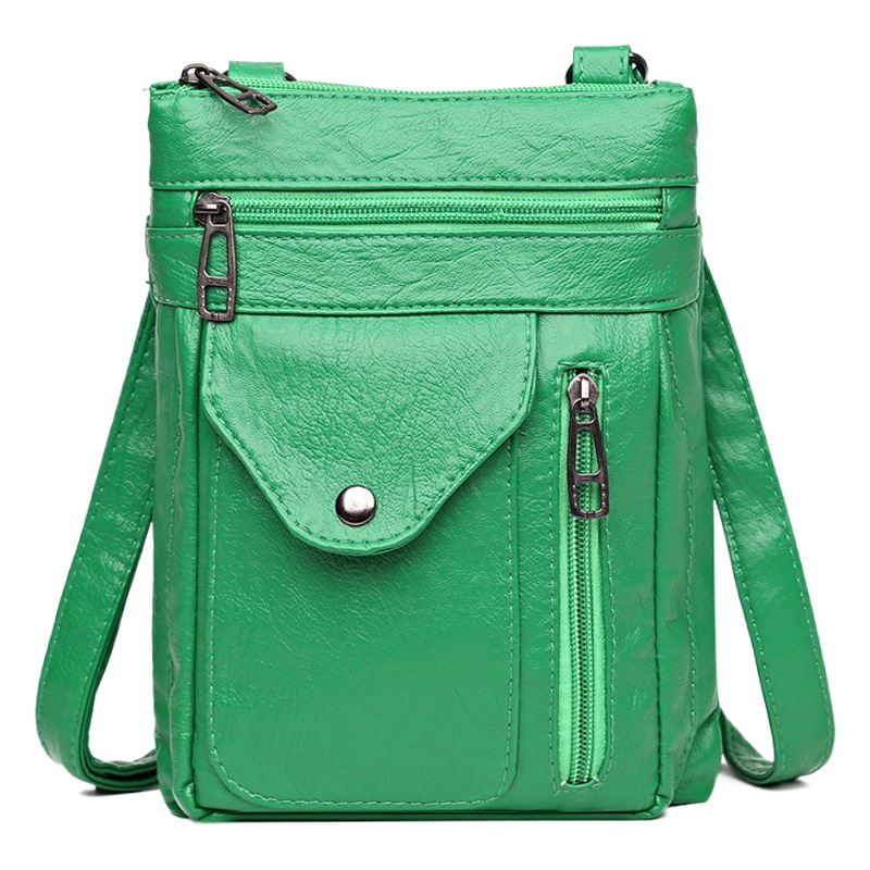 Bolso del teléfono móvil de las mujeres nueva moda europea y americana retro de cuero suave bolso de las mujeres bolso de hombro verano versátil crossbody monedero transfronterizo
