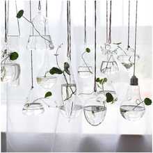 玻璃吊花瓶透明水培简约创意悬挂式装饰客厅个性迷你花器吊瓶