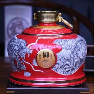 Jingdezhen ceramic wine bottle creative wine jar manufacturers produce highly sealed handmade 5kg handmade painting wine bottle