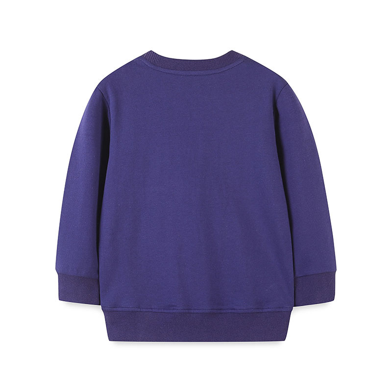 Otoño estilo europeo y americano algodón de punto ropa infantil nueva moda de niños dibujos animados bordados chaqueta de cuello redondo un cabello