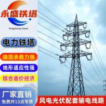 双回路高压输电线路塔高压架线铁塔电力角钢铁塔220KV高压电力塔