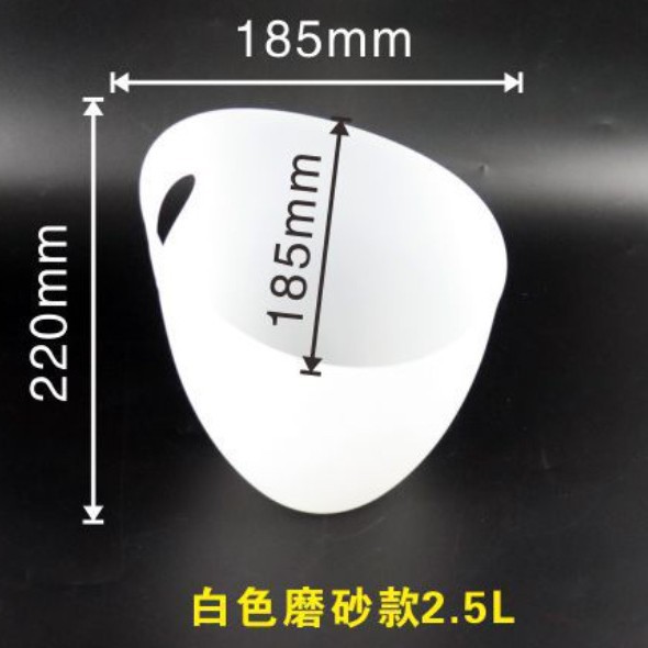 Cubo de hielo plástico transparente, bar/KTV, cerveza y vino, portátil, resistente