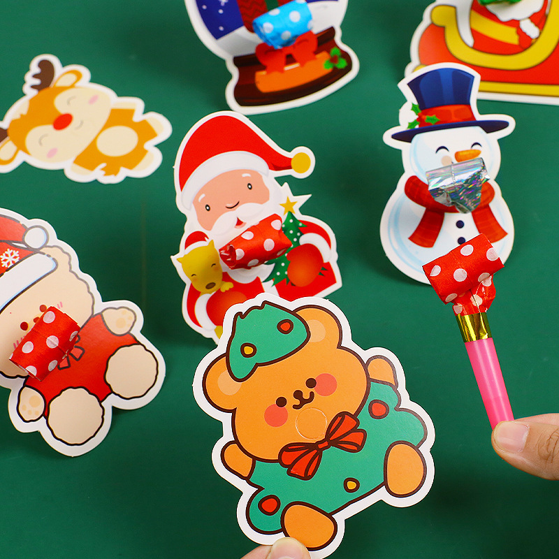 クリスマスプレゼント子供用スナップリング幼稚園クラス賞クリエイティブクリスマスデコレーションプチギフトスナップリング|undefined