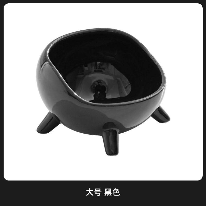 Cuenco de gato de cerámica transfronterizo protector columna cervical tazón de comida para gatos tazón de arroz tazón de agua para perros suministros para mascotas antidetonantes