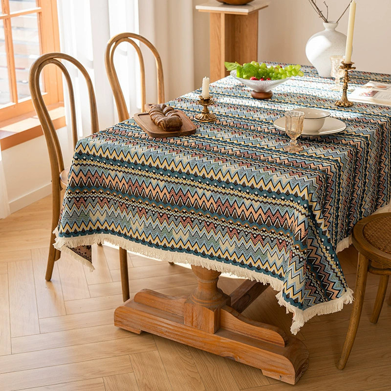 Ethnic rectangular cloth, increased thickness, cotton and linen, ethnic style