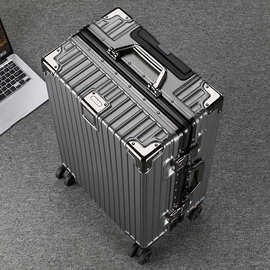 厂家现货旅行箱密码箱学生行李箱铝框拉杆箱万向轮登机箱大容量