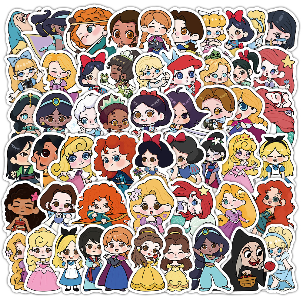 100 children's girl stickers cute cartoon DIY creative stationery cup lunch box desk flat small stickers