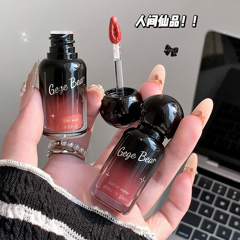 Gegebear Qingxin Water Light Lip Glaze Hidratante Dudu Lip Reproducción de color Brillo de labios blanco Primavera y verano Brillo de labios transfronterizo femenino