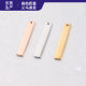 Hot sale mirror stainless steel single hole rectangular long pendant DIY glossy long tag 2*6*35mm