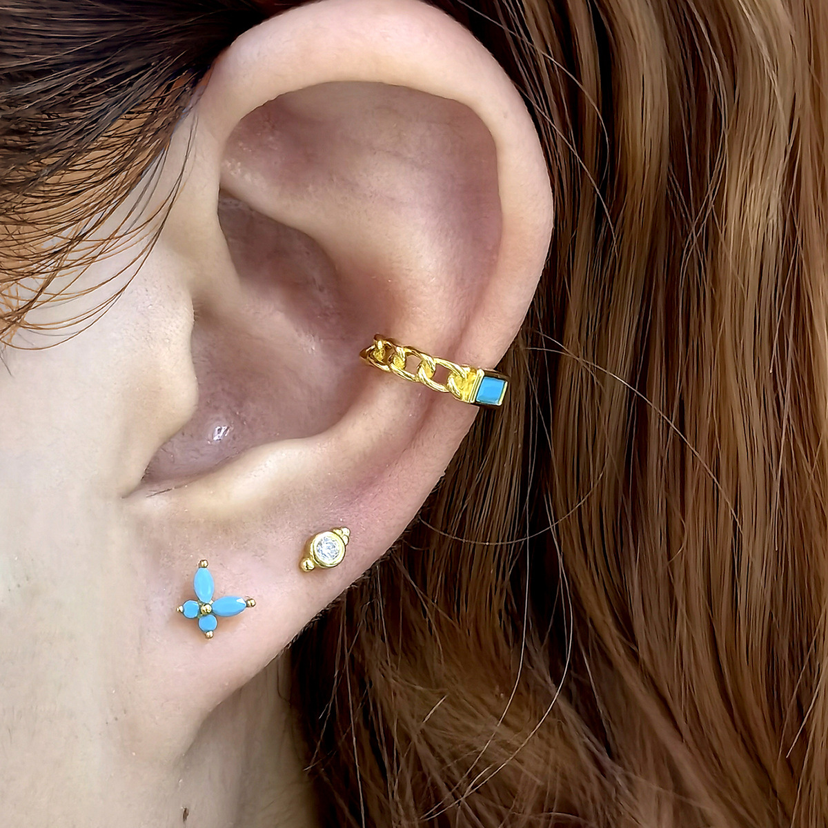 Holiday, Tea Party Occasion 1 Pair 925 Sterling Silver 925 Sterling Silver Earrings Butterfly Ear Studs