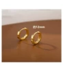 Golden earrings, 12mm