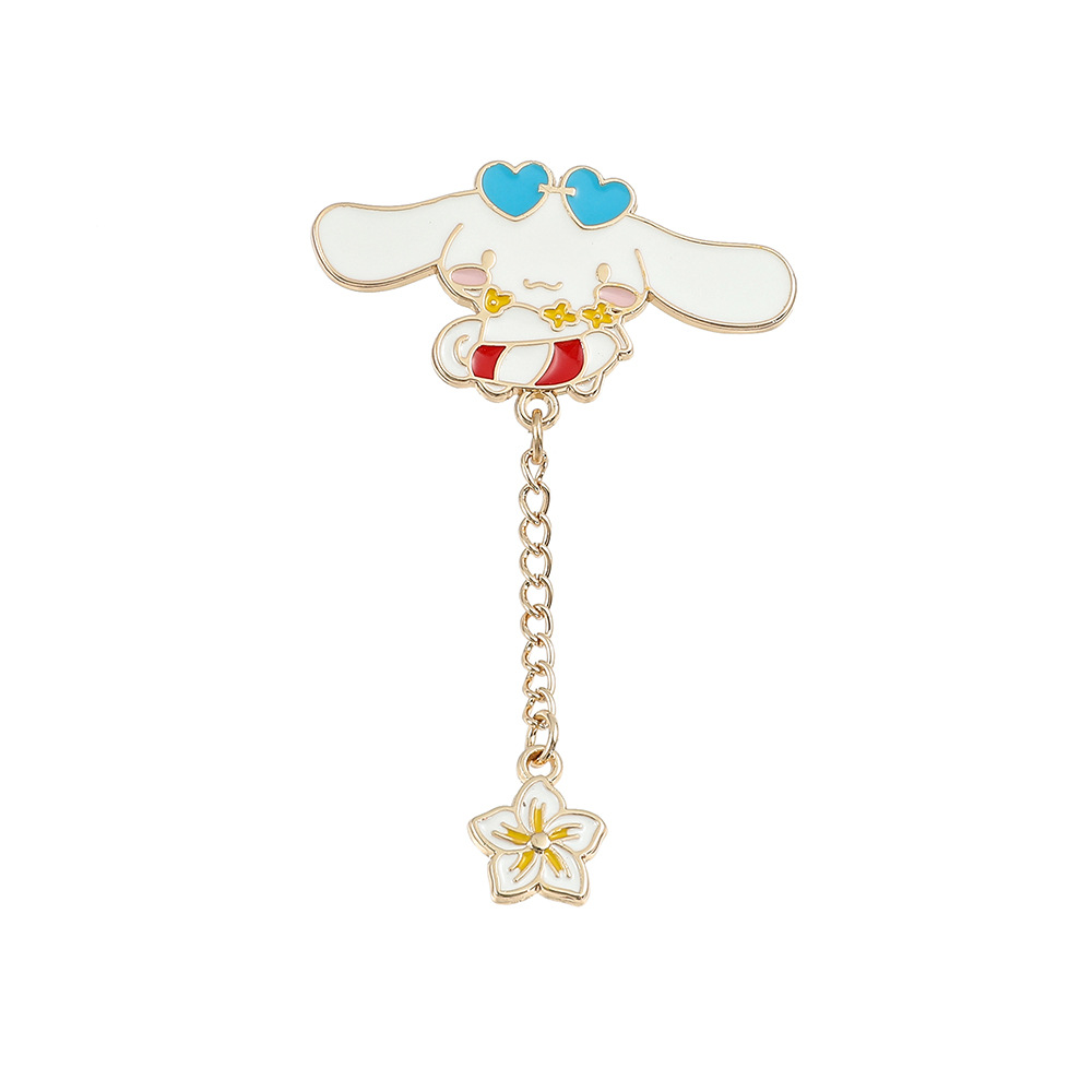 Venta caliente cien Sanrio serie de metal broche de dibujos animados coolomi Yugui perro KT gato todo-fósforo de moda insignia