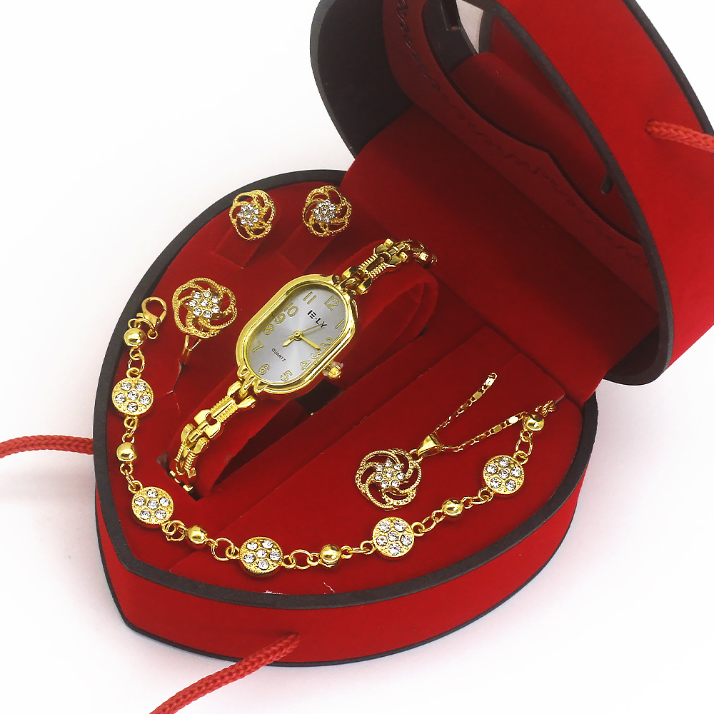 Reloj de moda para mujeres joyería set regalos collares pulseras relojes de pulsera de cuarzo mujeres