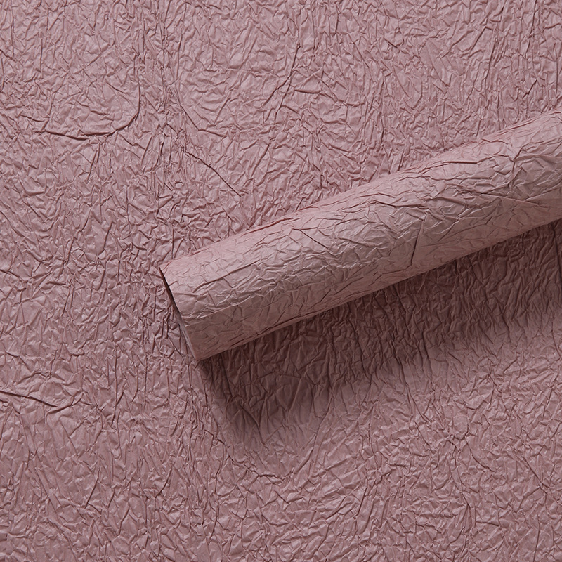 Papel de piedra hecho a mano, material de embalaje de flores, papel de textura, papel de textura de pliegue de doble capa, floristería, material floral, papel de embalaje