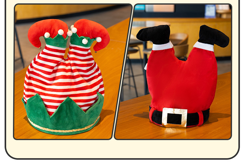 Christmas Santa hat funny sand carved chicken leg hat can move dance singing electric hat Christmas gift_voghion.com