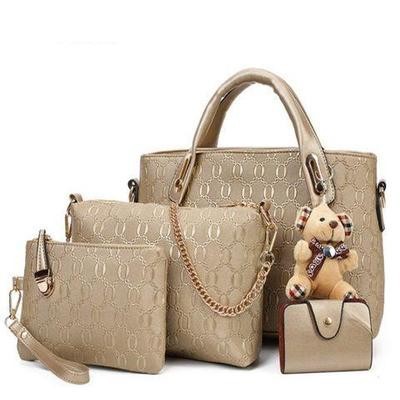 Zipper Closure Type Double Shoulder Straps Strap Type Women's Large All Seasons Pu Leather Streetwear Bag Sets