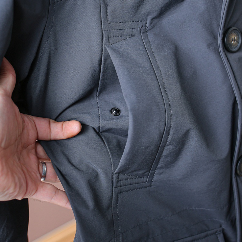 Parka d'hiver à capuche pour homme - Coupe-vent et imperméable, veste matelassée épaisse et chaude avec doublure polaire pour sports de plein air (vert armée)_voghion.com