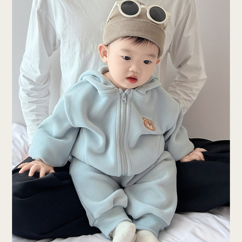 婴幼儿秋季套装宝宝衣服秋冬超萌可爱卡通帽衫裤子两件套周岁服秋|undefined