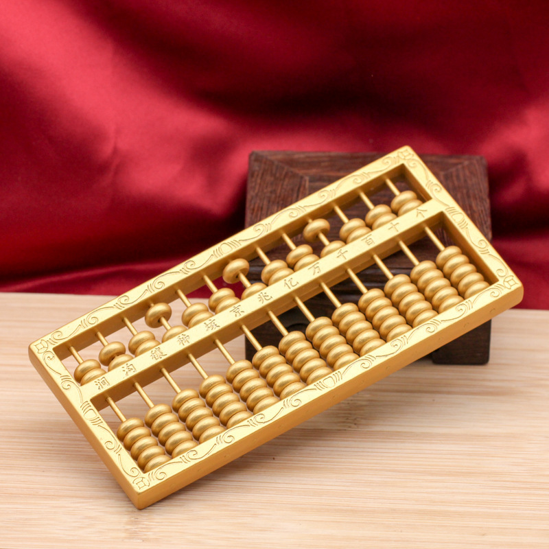 合金そろばん装飾品ビーズ可動ソリッドビッグスクエアそろばん装飾品ホームオフィス装飾クリエイティブ装飾品|undefined