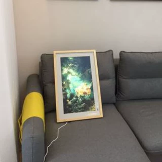 万马27寸艺术屏画框液晶广告机相框高清雾面图片智能相册展览视频